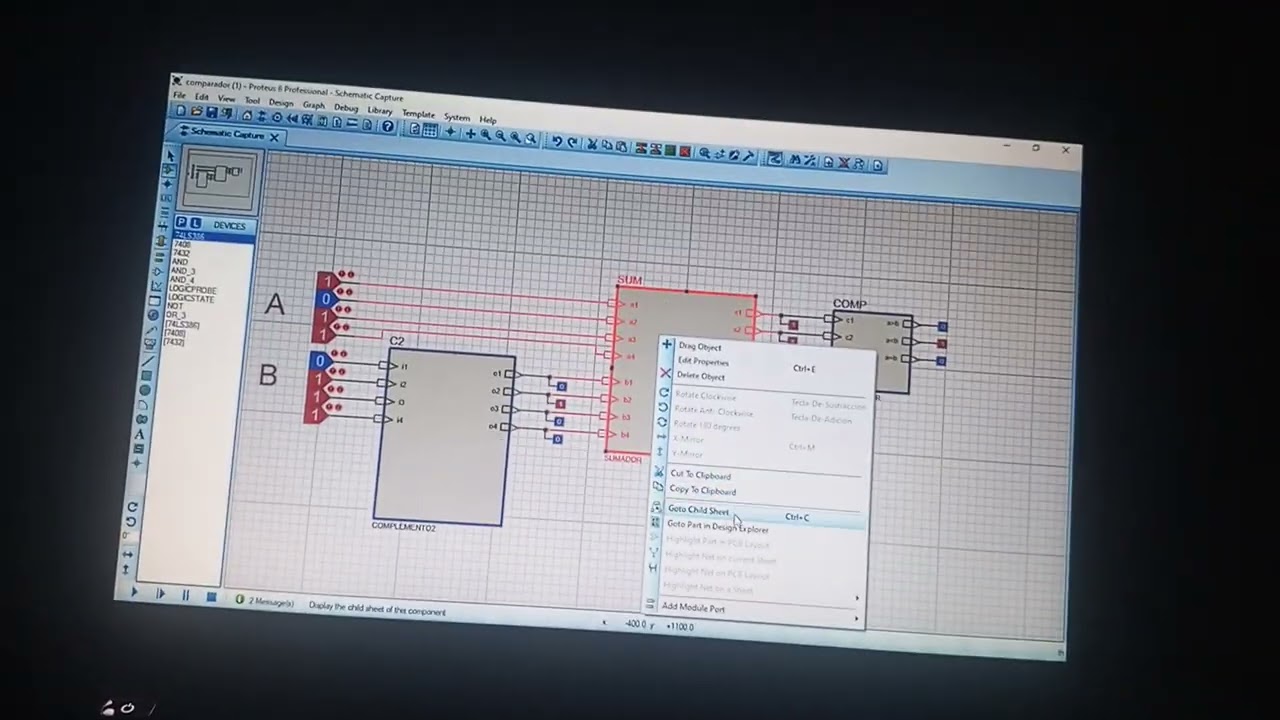 Comparador 4 bits complemento a 2