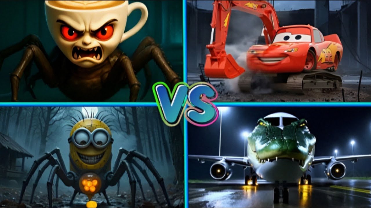 Valirinna Capuchina🆚McQueen Excavator🆚Minion Monster  Tiles Hop EDM Rush 🎶