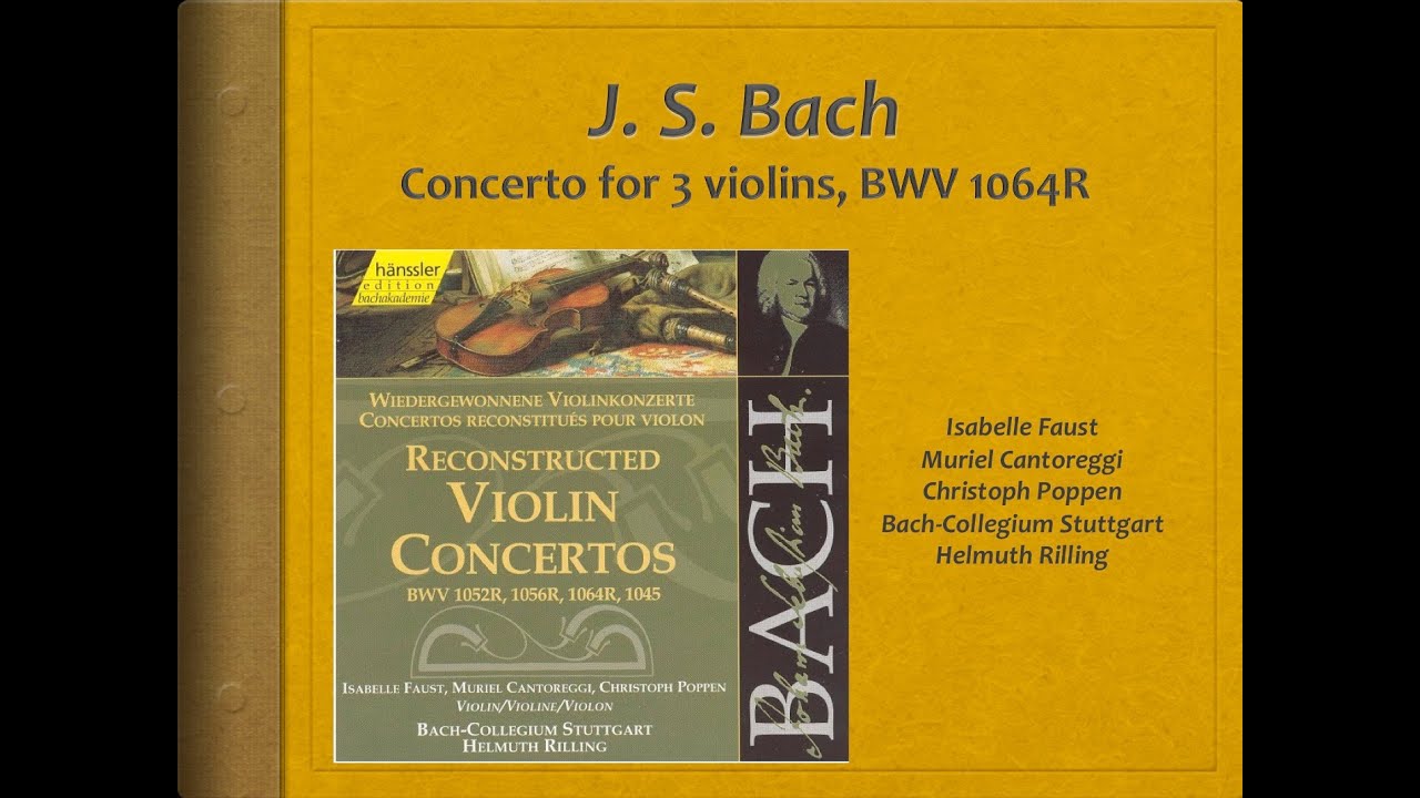 Bach, Concerto for 3 violins, BWV 1064R - Video Score - Isabelle Faust