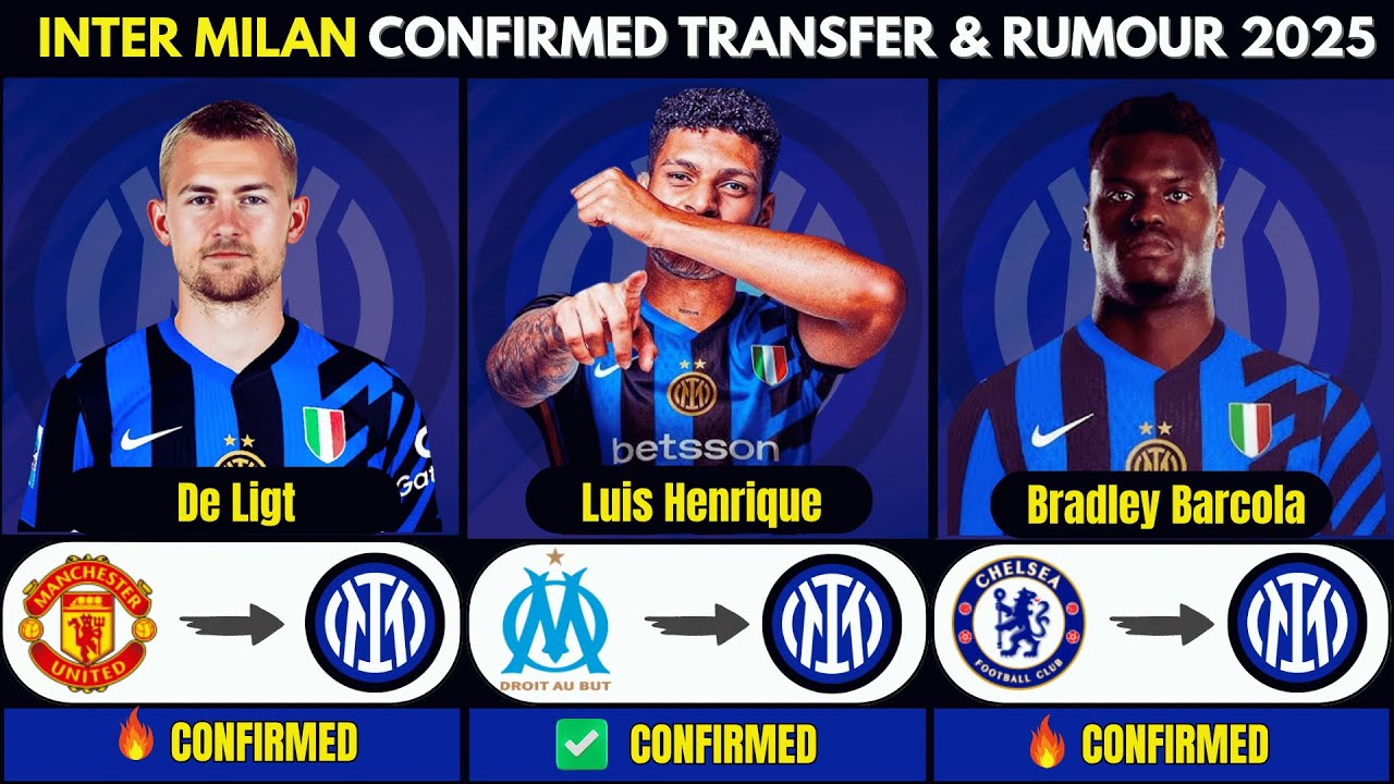 🚨 Inter Milan Transfer News Confirmed Today ✅  Luis Henrique To Inter Milan,  De Ligt, H&oslash;jlund...