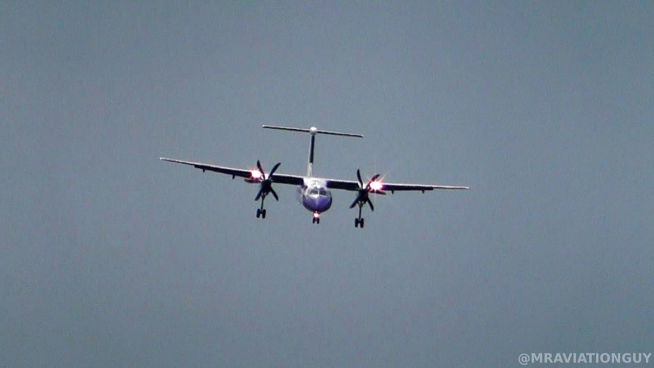 Impressive Crosswind Landing of Flybe Dash 8-Q400 at Manchester Airport (MAN/EGCC)