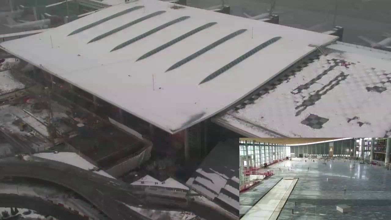 Byggingen av ny avgangshall på nye Oslo lufthavn