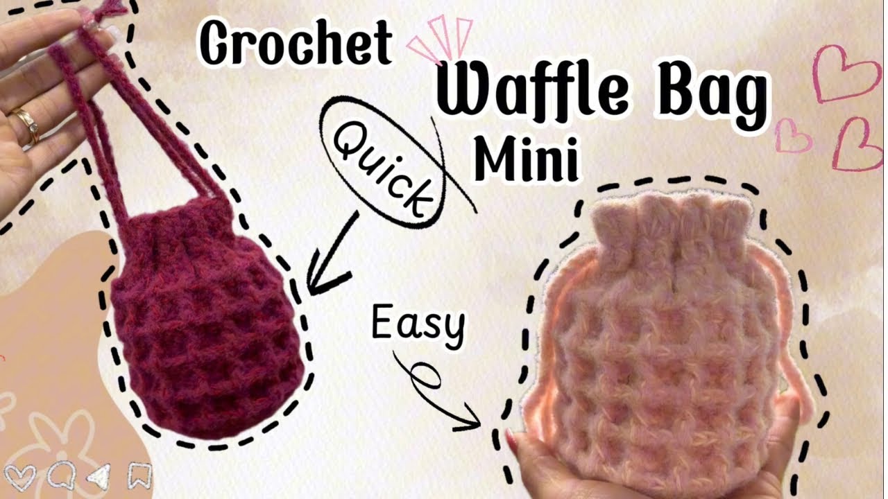 A Simple Bag | How To Crochet Waffle Bag | Crochet For Beginners | Crochet Tutorial Bag