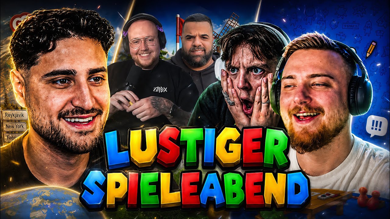 EXTREM LUSTIGER SPIELEABEND😂🎮 mit Danny, Ali, Kroko & Zarbex🔥🤩 | EliasN97 Uncut