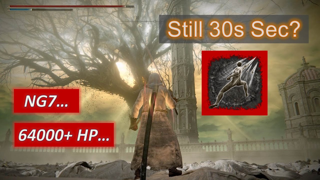 Radahn - NG7  37 sec Speed kill No Hit No parry Solo - Great Katana Repeating Thrust