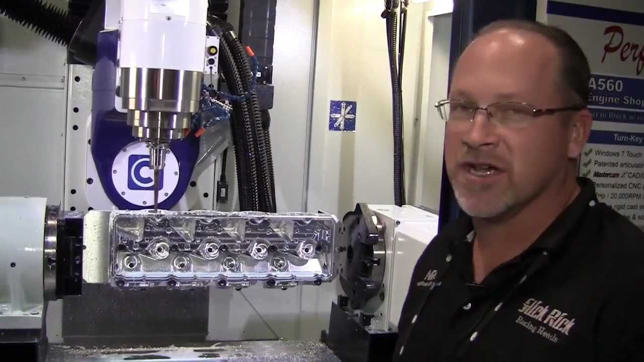 CENTROID Billet Big Block Chevy 5-Axis CNC Cylinder Head Porting at PRI 2012' Tradeshow