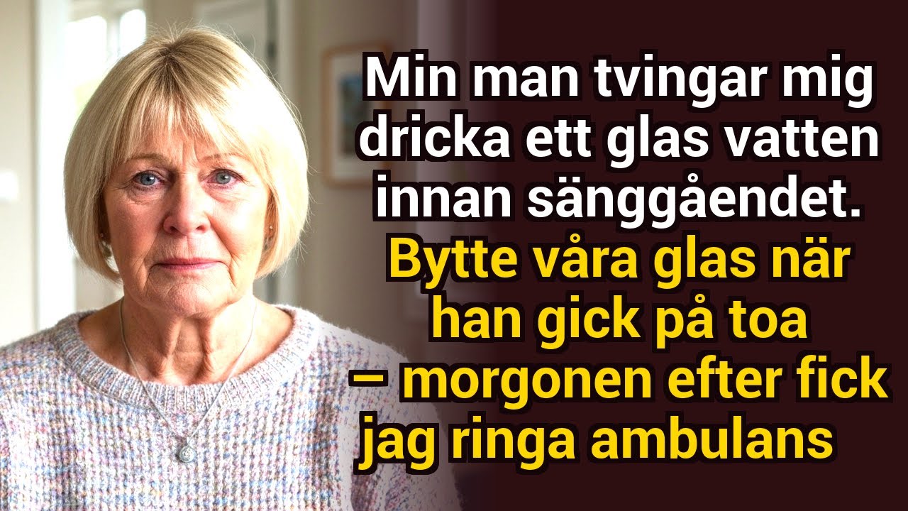 Min man insisterade på att jag skulle dricka vatten — jag bytte glasen. Några minuter senare ringde