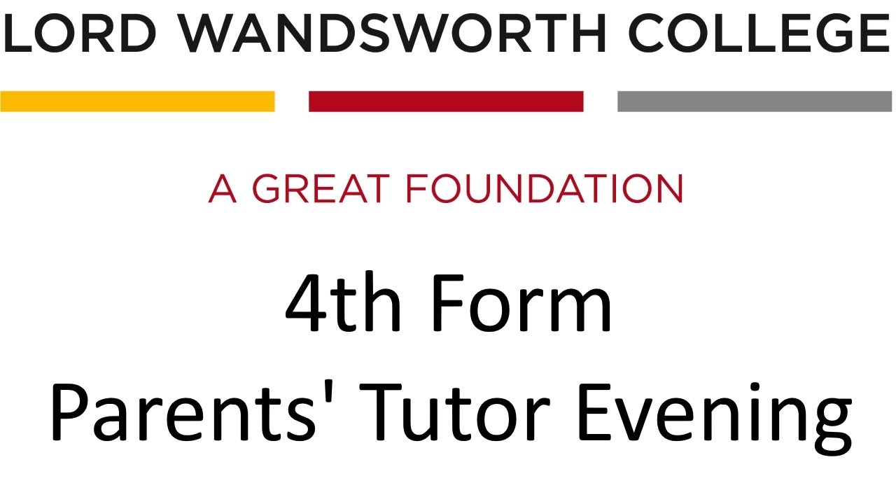 4th Form Parents' Tutor Evening