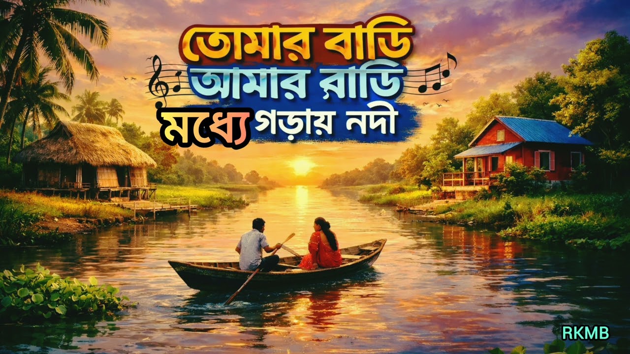 তোমার বাড়ি আমার বাড়ি মধ্যে গড়ায় নদী//tomar bari amar bari modhe goray nodi 