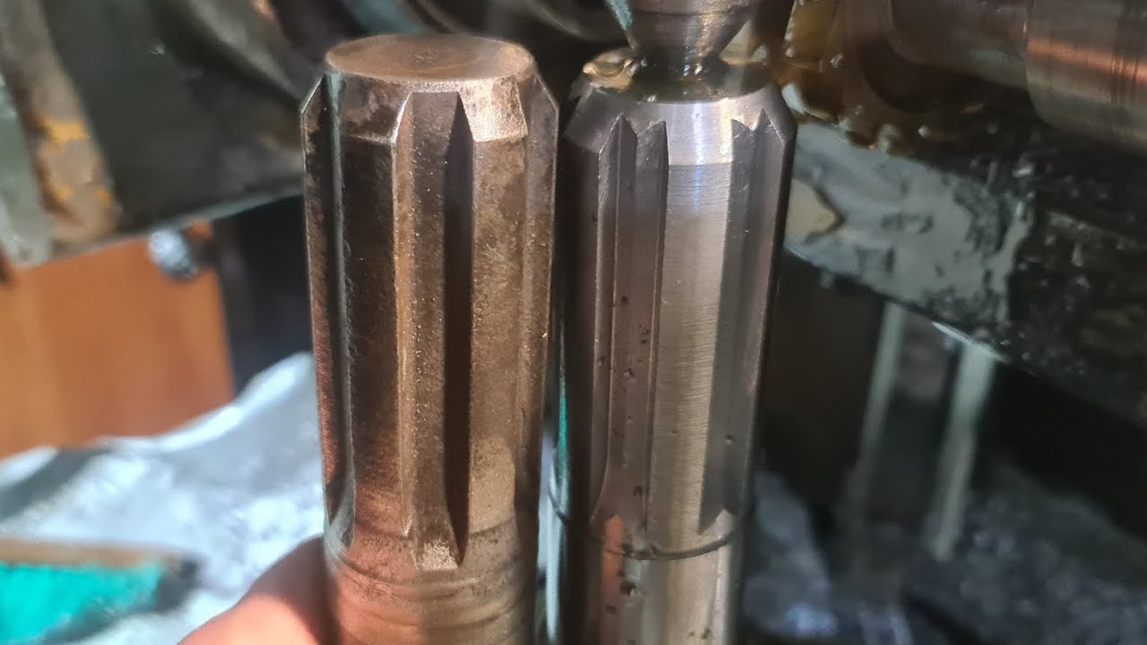 шліцьовий вал одиничним діленням на 5Е32 #machinist #gear #станок #work