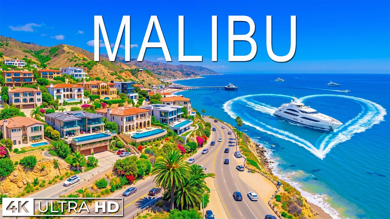 Malibu 🇺🇸 4K Drone Footage | California Coast, Iconic Beaches & Stunning Ocean Views
