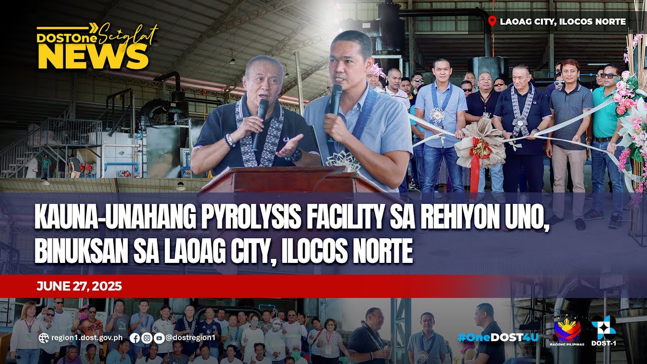 Kauna-unahang Pyrolysis Facility sa Rehiyon, binuksan sa Laoag City, Ilocos Norte