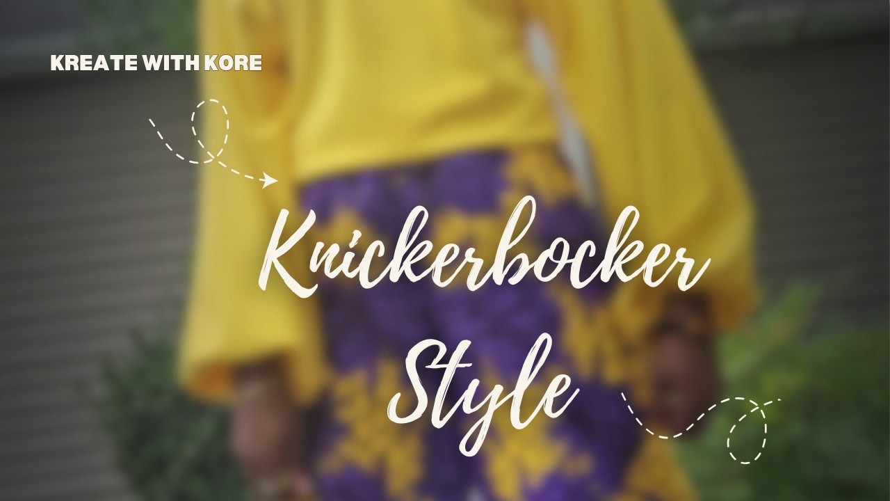 HOW TO CUT AND SEW: KNICKERBOCKER STYLE - TIMELAPSE