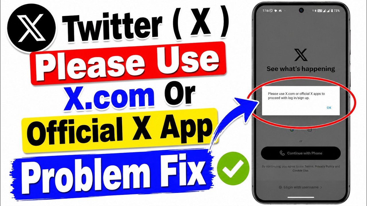 Twitter X: Please Use X.com or the Official X App - Problem Solved