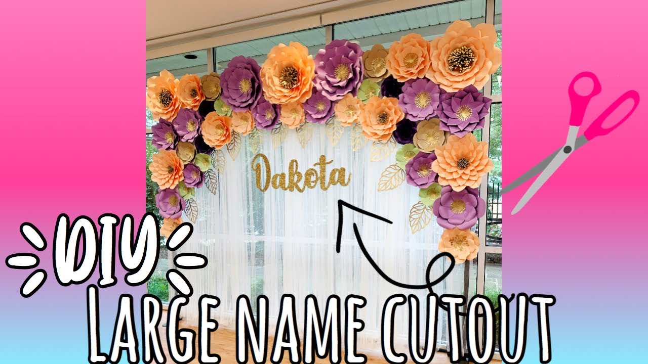 LARGE NAME SIGN FOR BACKDROPS OR ROOM DECOR