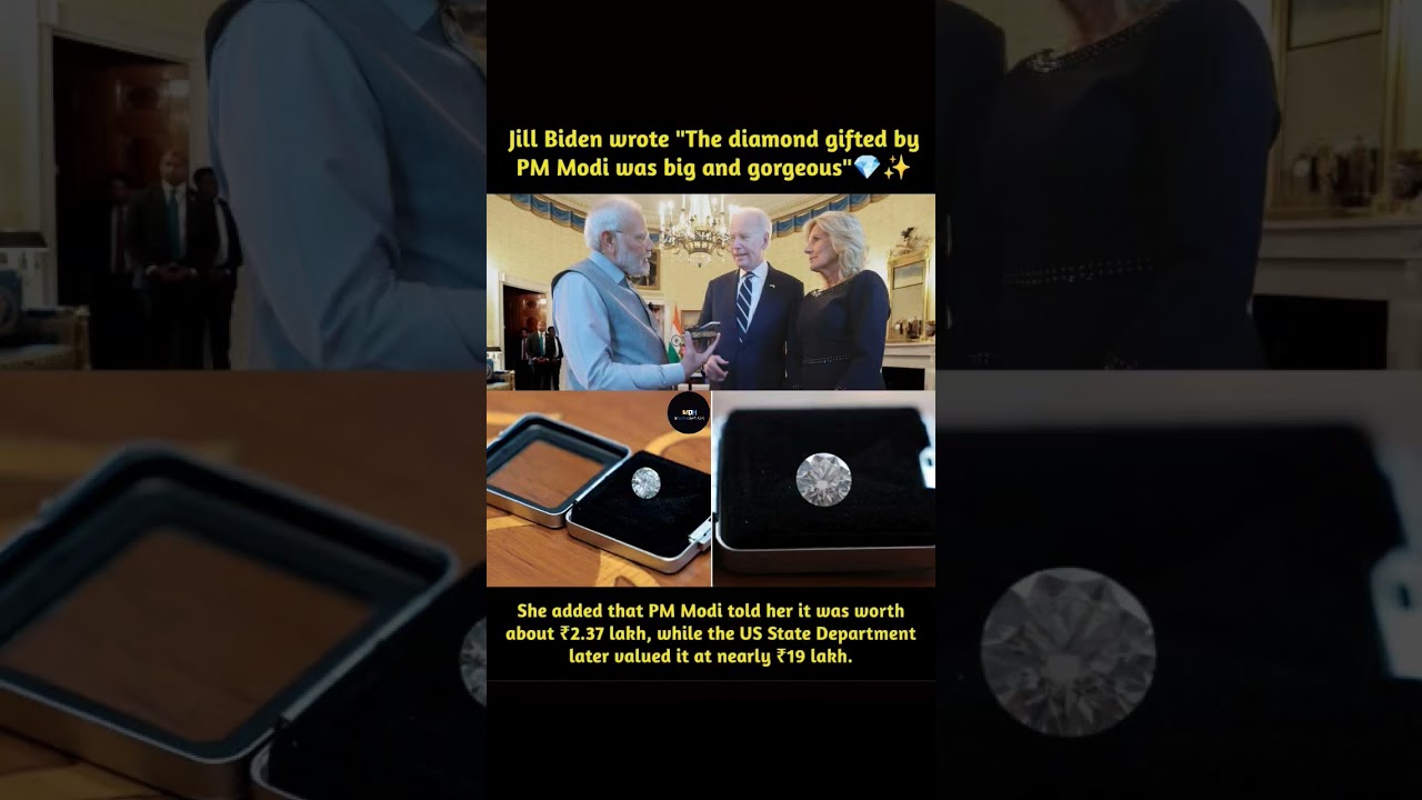 Jill Biden has revealed an interesting detail about the diamond gifted to her by Prime Minister.