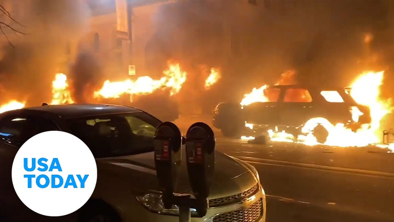 Peaceful George Floyd protests marred by bursts of violence | USA TODAY