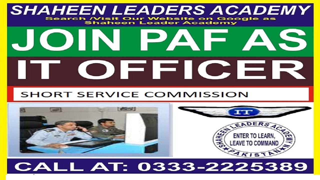 JOIN PAF AS INFORMATION TECHNOLOGY OFFICER (SSC /CSC) CRITERIA & HOW TO PASS INITIAL IT OFFICER TEST