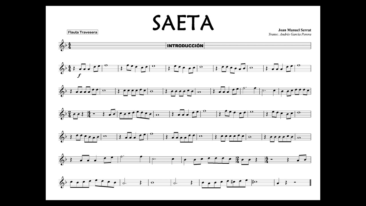 PlayAlong Saeta - Flauta Travesera