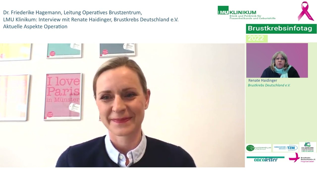 Renate Haidinger, Brustkrebs Deutschland e.V. im Interview mit Dr. Friederike Hagemann: Aktuelle...