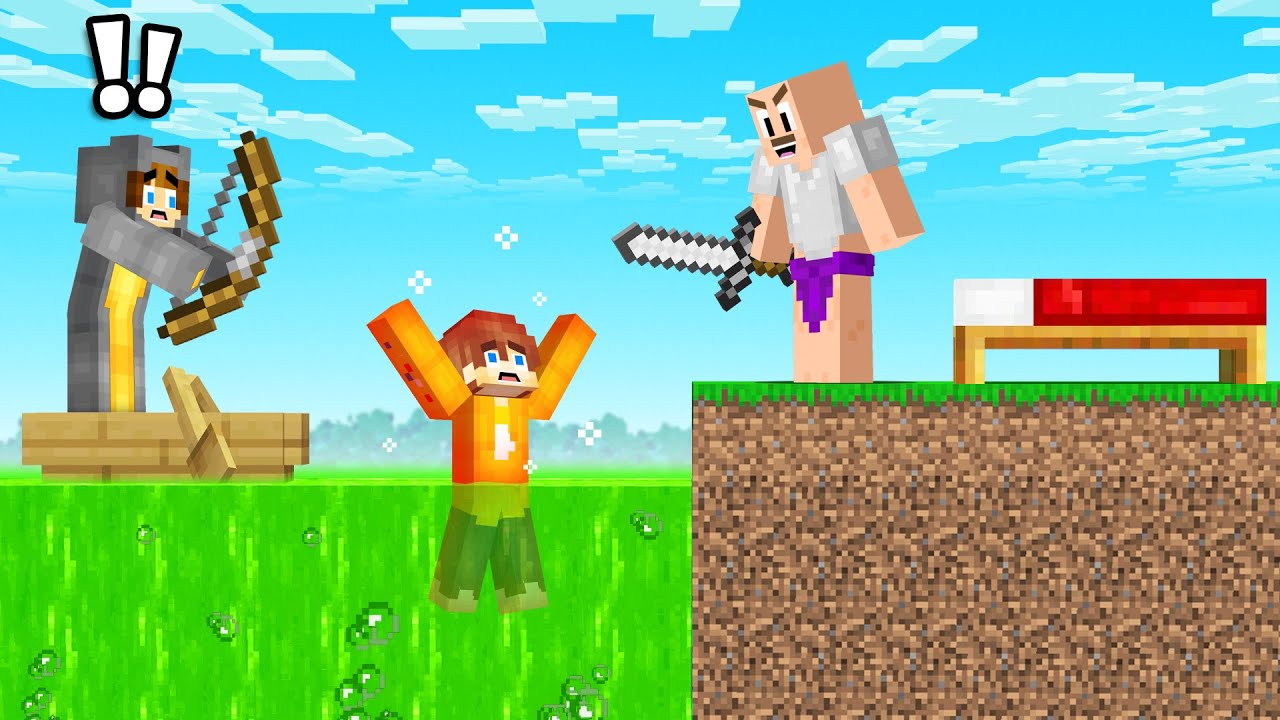 Toxic Water Bed Wars in Minecraft!