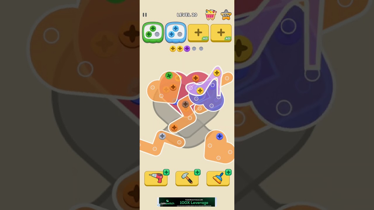 Unscrew nut #level20#multimaze#carjam#carjamsolver#pubgmobile#trendinggame 