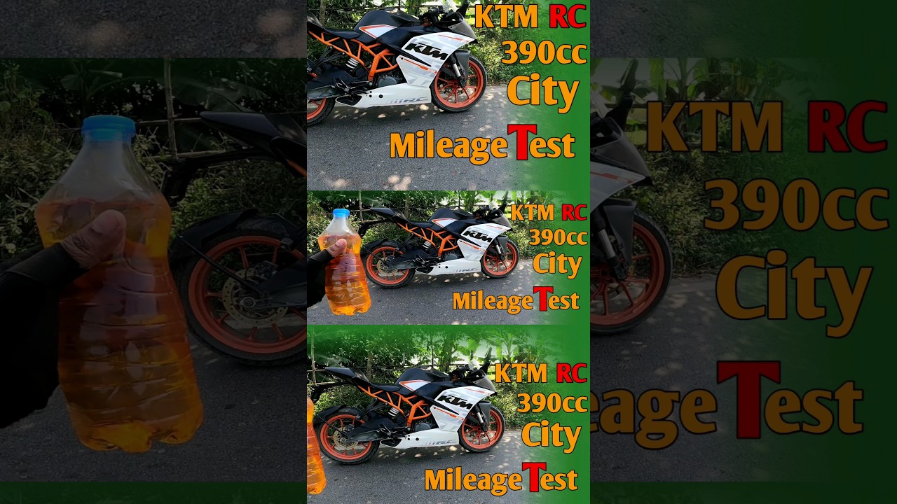 Ktm rc 390 mileage test | ktm rc bs4 city mileage test #shorts