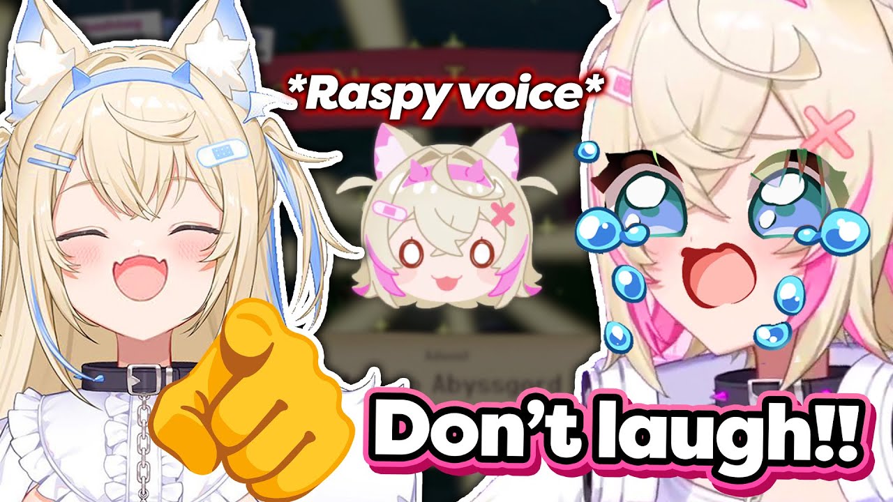 Fuwawa can't stop laughing at Mococo's hilarious voice lines in this game