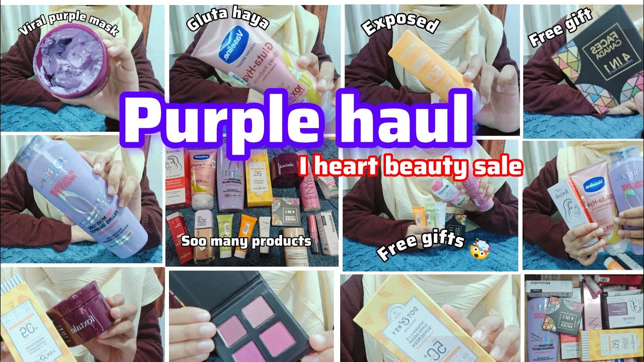 Purple Haul 💜 | I Heart Beauty Sale | 7 FREE Gifts + Skincare & Haircare Must-Haves 😍