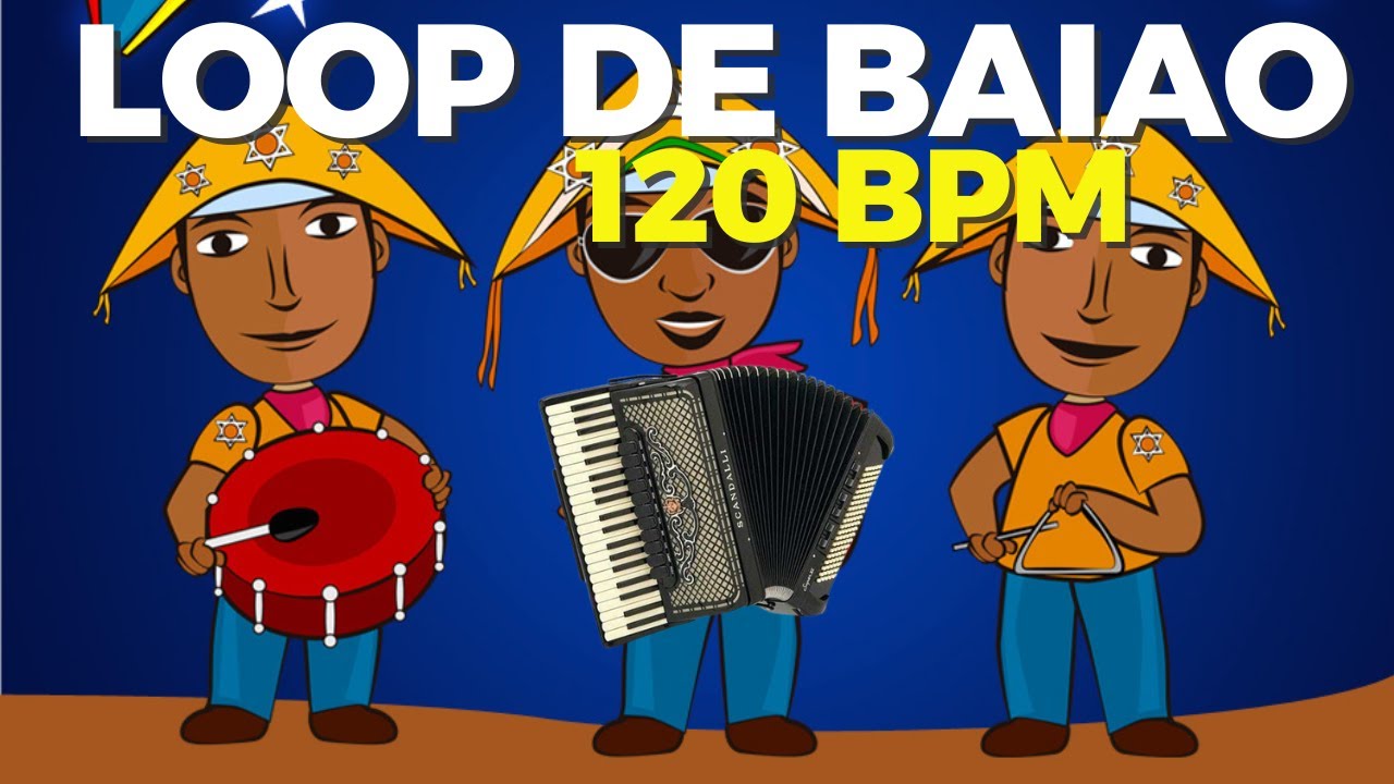 Loop de bateria no ritmo Baião--Pé De serra 120 BPM