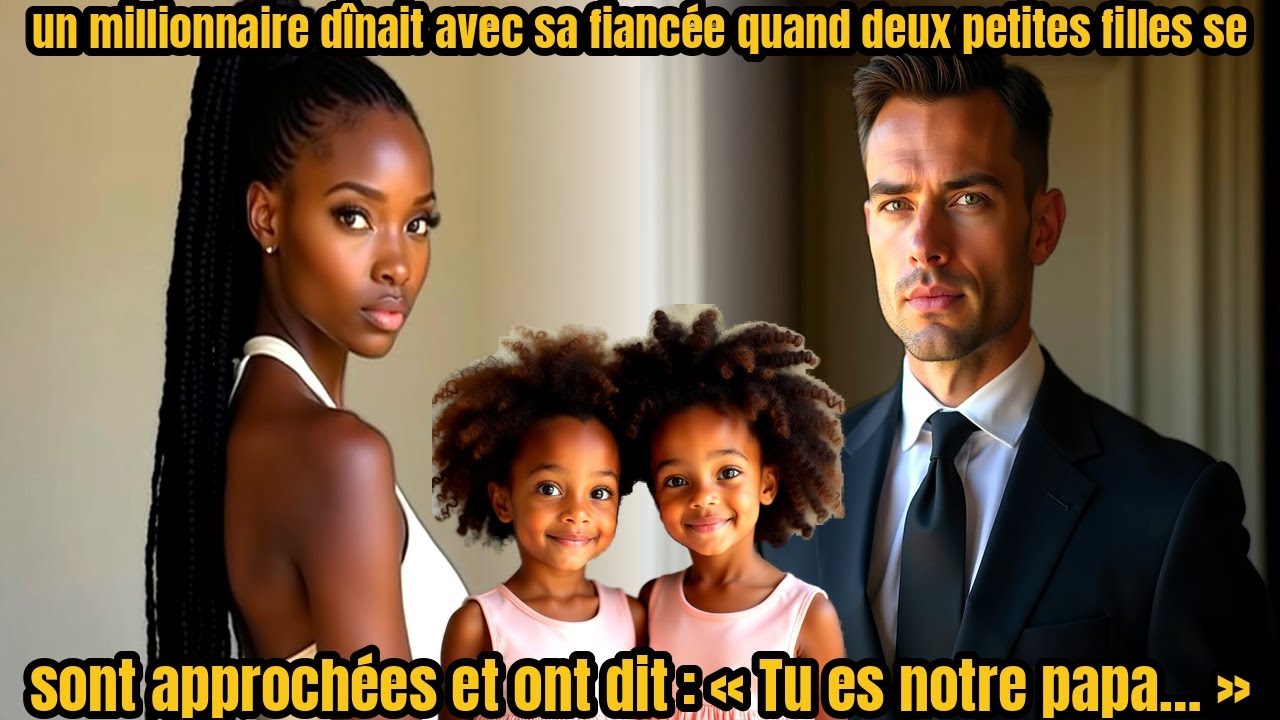 un millionnaire dînait avec sa fiancée quand deux petites filles se sont approchées et ont dit:...
