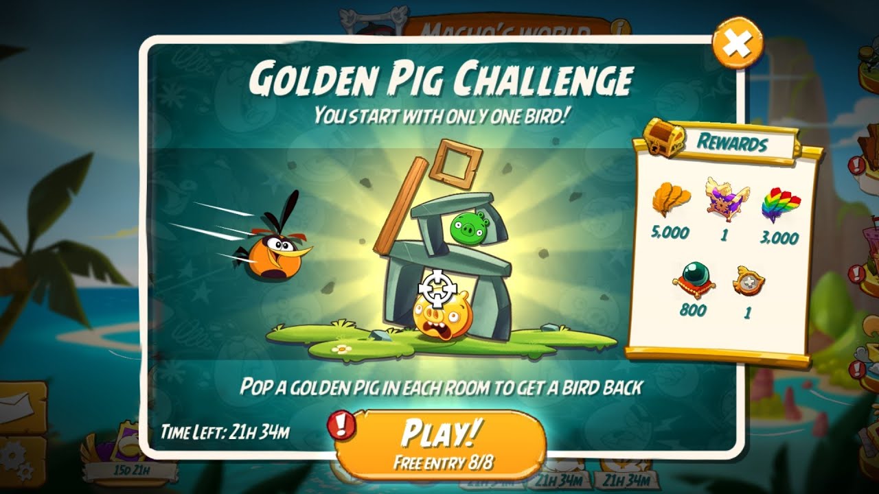 GOLDEN PIG CHALLENGE | BUBBLES | ANGRY BIRDS 2