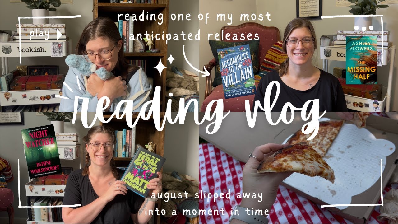 READING VLOG 🩵☁️ reading thrillers + an anticipated release, pizza picnics, and the last of summer☀️