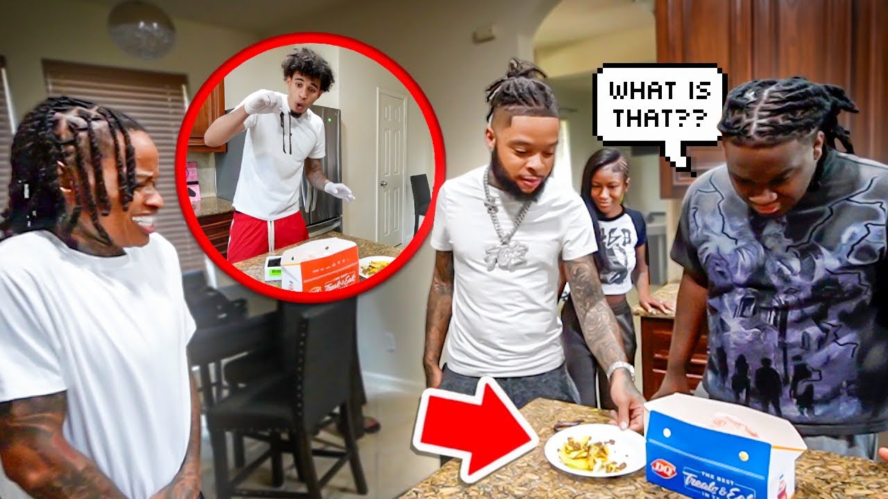 Secretly Putting WORMS In The Gang Food..