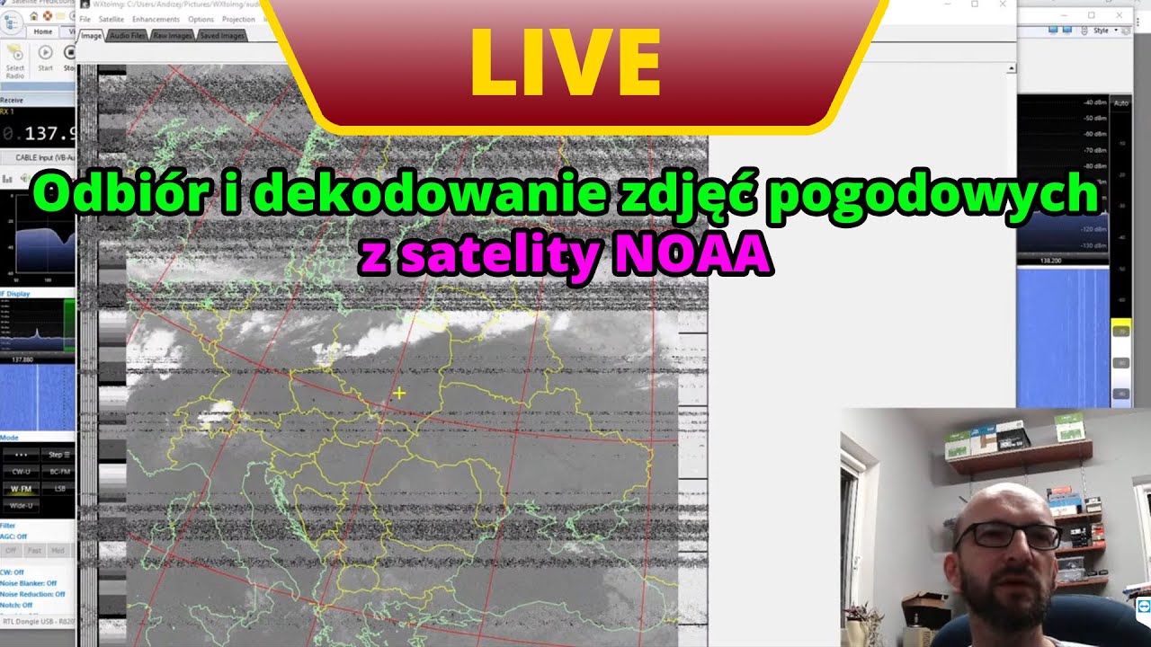 [LIVE] Odbiór i dekodowanie zdjęć satelitarnych z satelity pogodowego NOAA