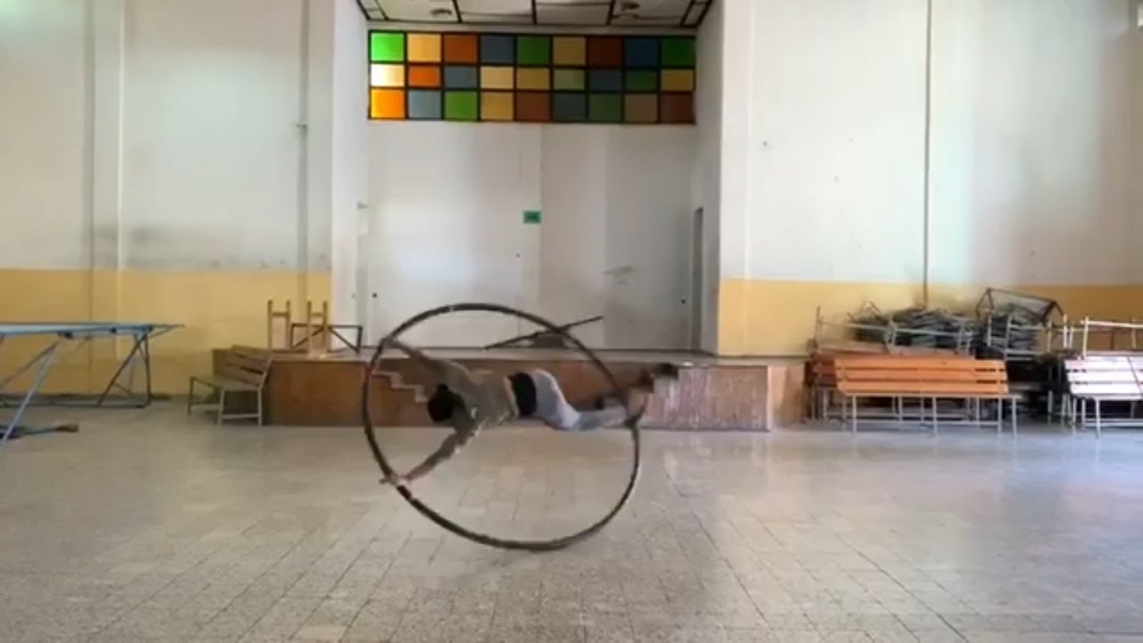 Amazing cyr wheel act by tsiyon bogale