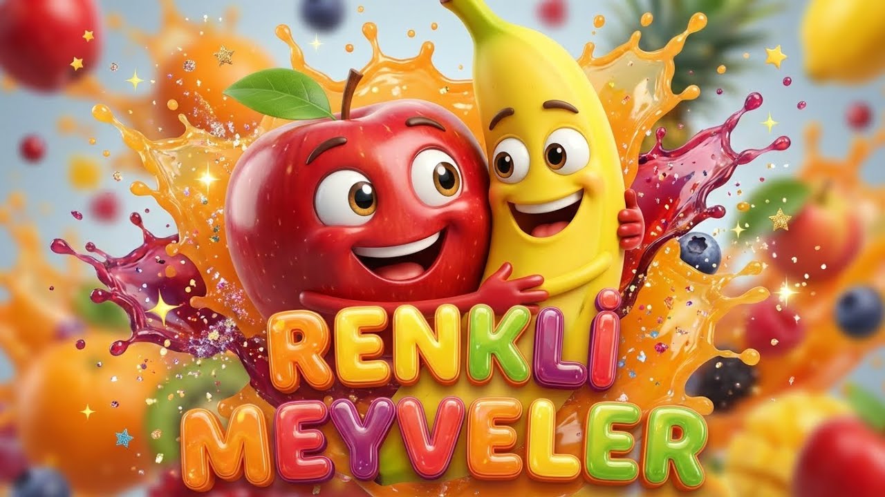 Renkli Meyveler Şarkısı 🍎🍌 Elma, Muz ve Karpuz  Eğitici Bebek Şarkıları 2026