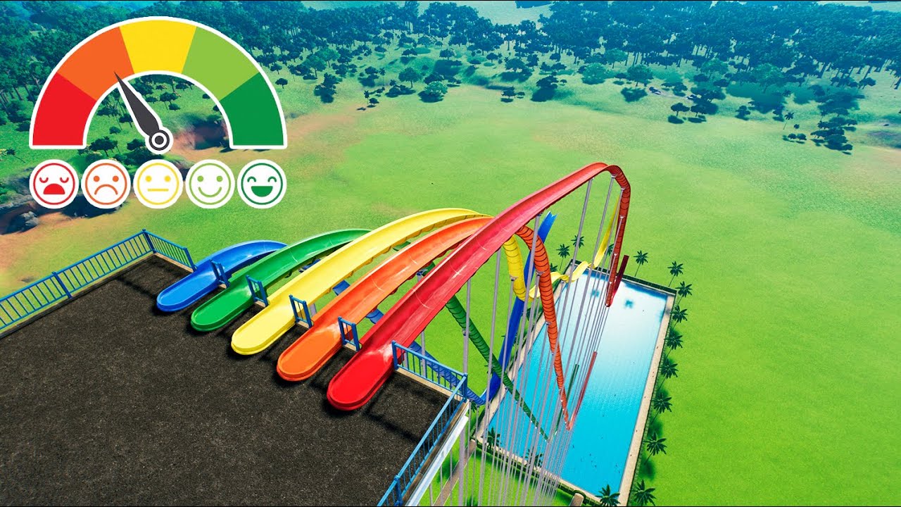 Slide Level 1 vs Level 5 (Planet Coaster 2)