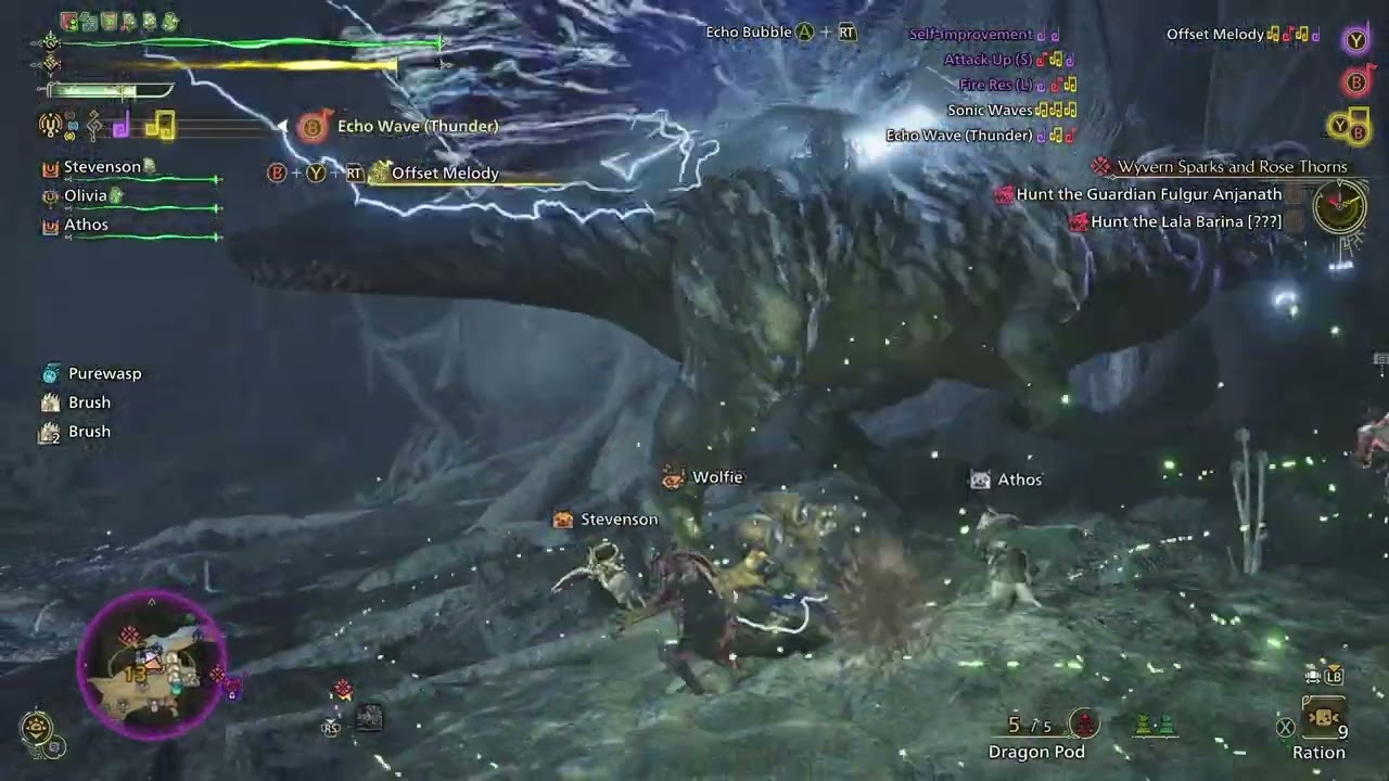 Monster Hunter Wilds: Guardian Fulgur Anjanath and Tempered Lala Barina Hunt