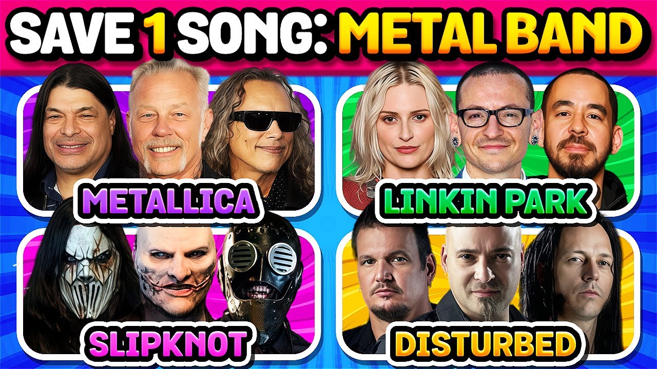 Save One Song 🔥🎸 Per Epic Metal Bands (Heavy, Metalcore, Thrash, Nu Metal) | Music Quiz 