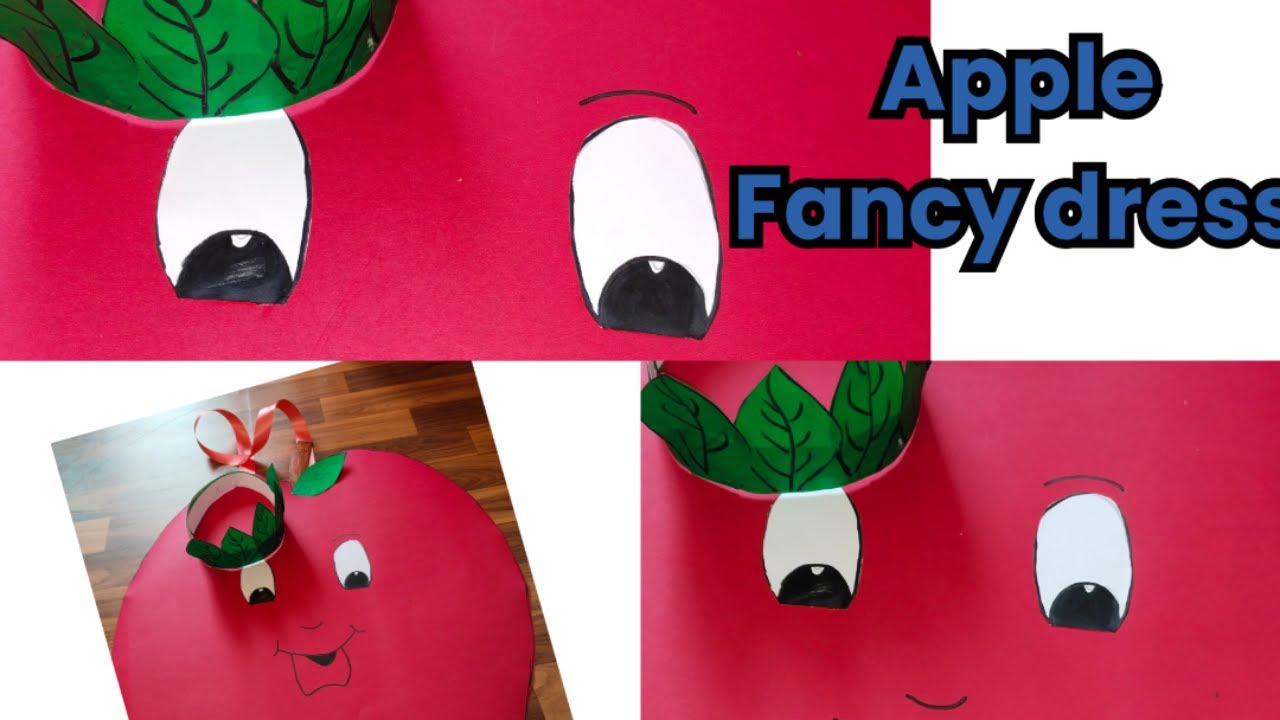 Apple making for fancy dress🍎 II Fancy dress idea II Apple fancy dress II Easy apple making video🍎