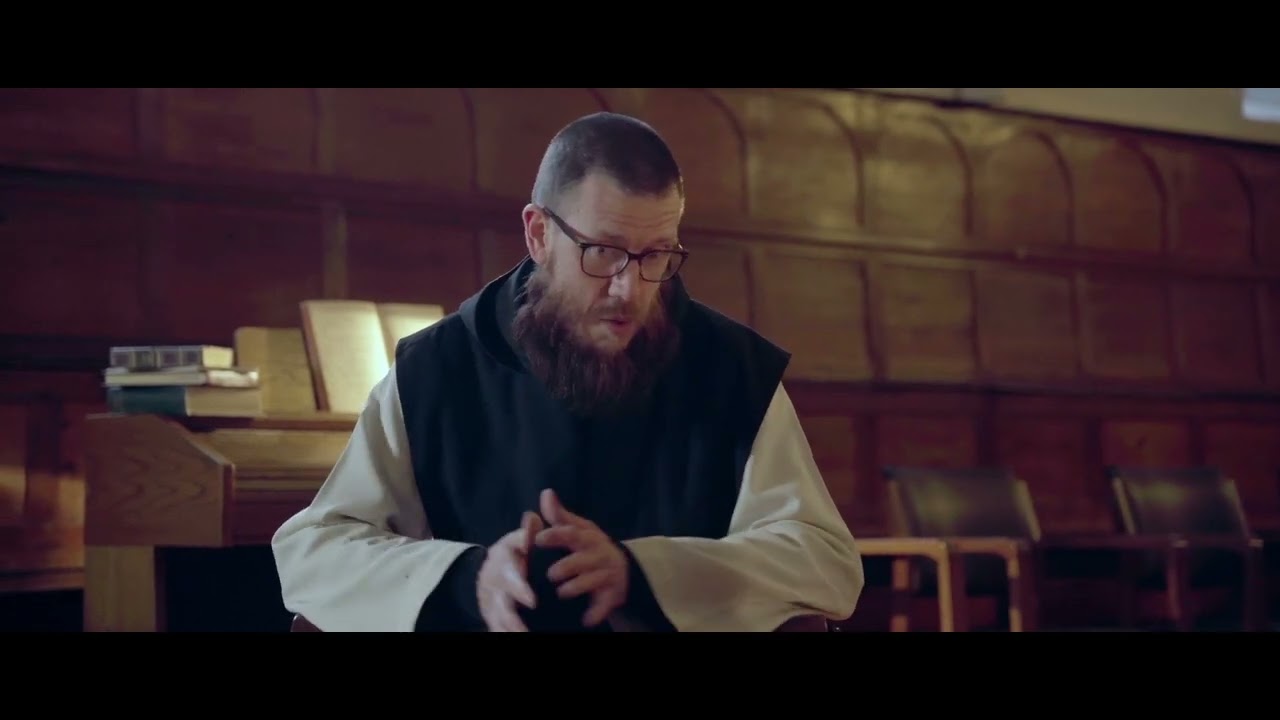 Monasterio de San Isidro de Dueñas. Pablo Beorlegui habla con el Hno Tescelino.