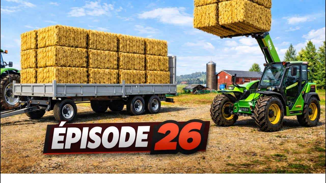 Pressage de la paille et gestion du lait | FS25 Ferme réaliste | Time-lapse #26