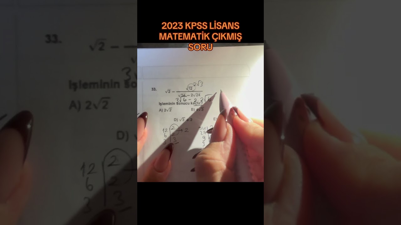 2023 KPSS LİSANS MATEMATİK &Ccedil;IKMIŞ SORU #kpss