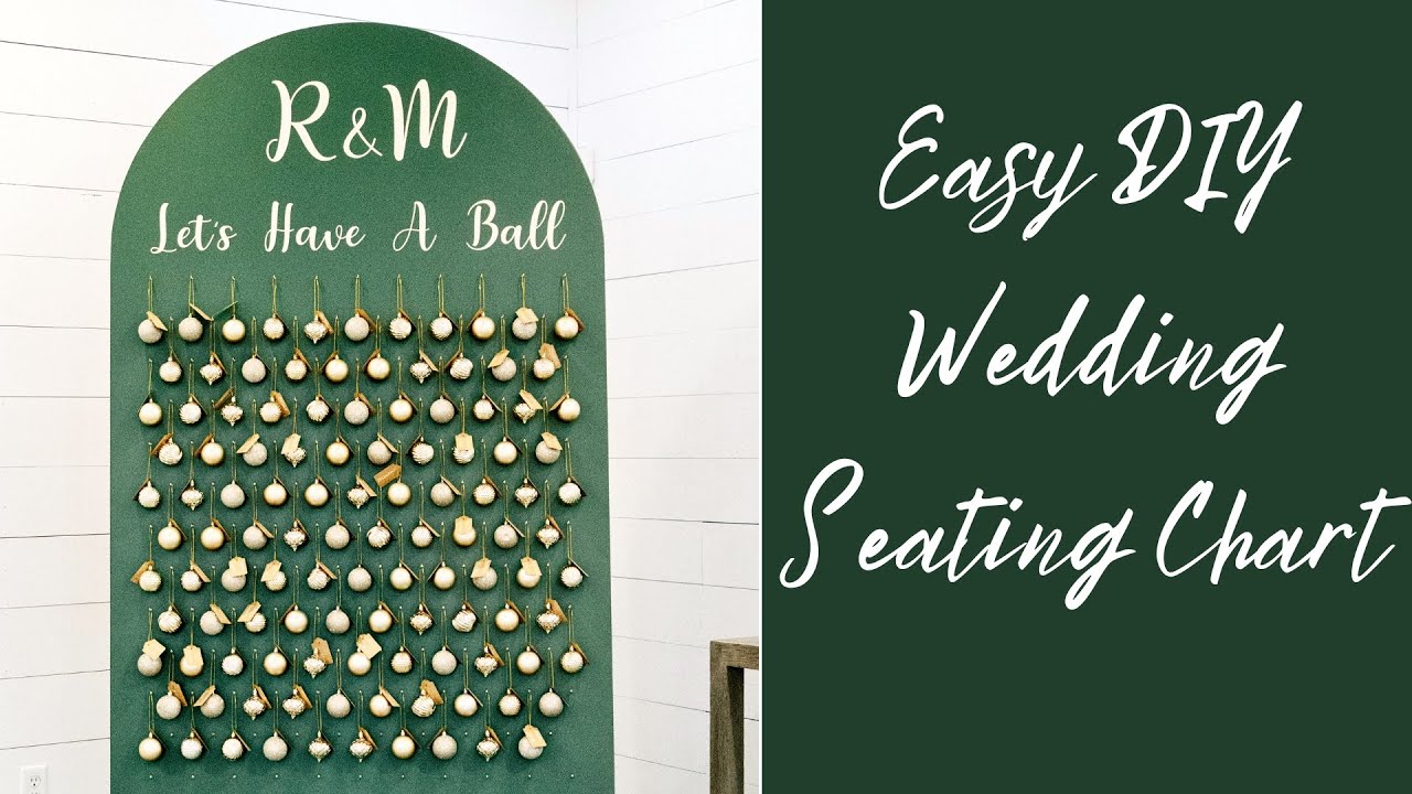$50 DIY Wedding Seating Chart With Ornaments | Builds by Maz