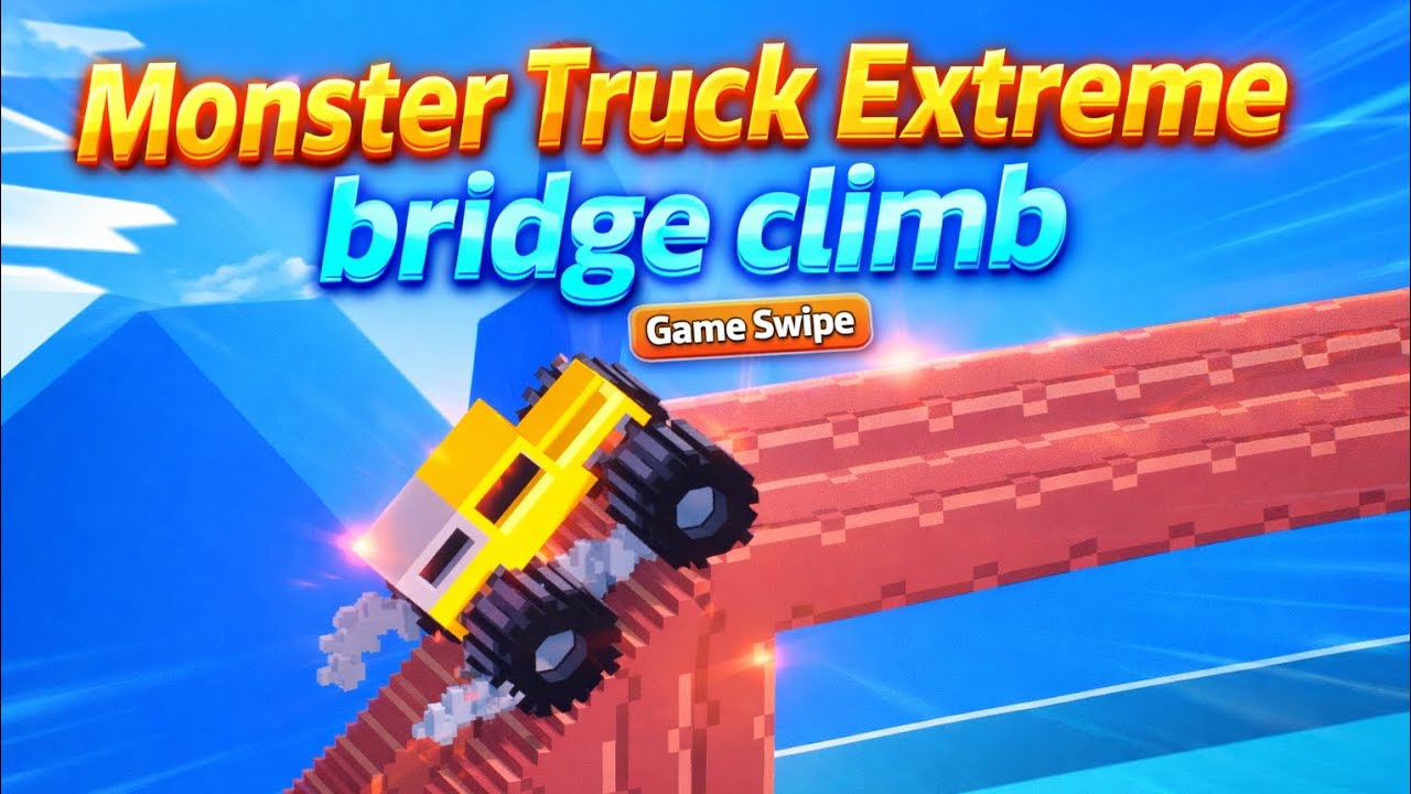Monster Truck Extreme Bridge Climb | Insane Balance Challenge Gameplay 🚛🔥
