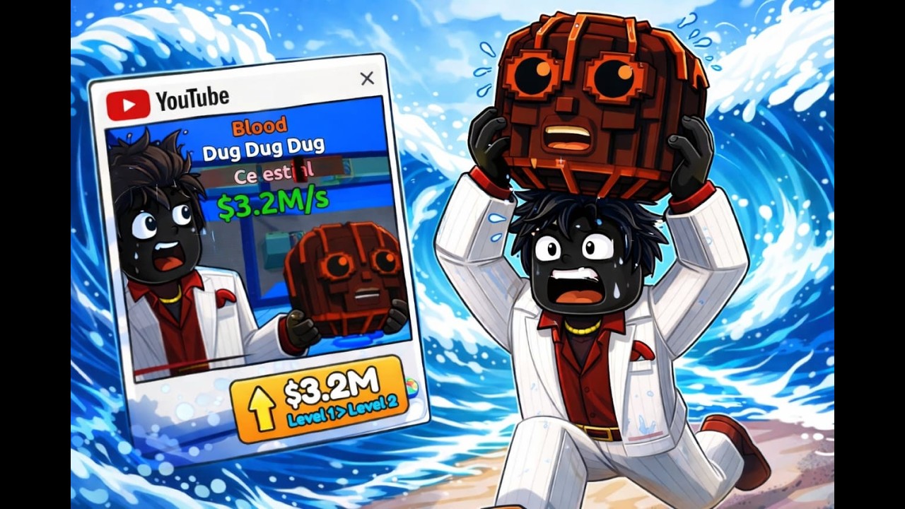 I Found the RAREST Blood Dug Dug Dug in Escape Tsunami ??!!😱#roblox