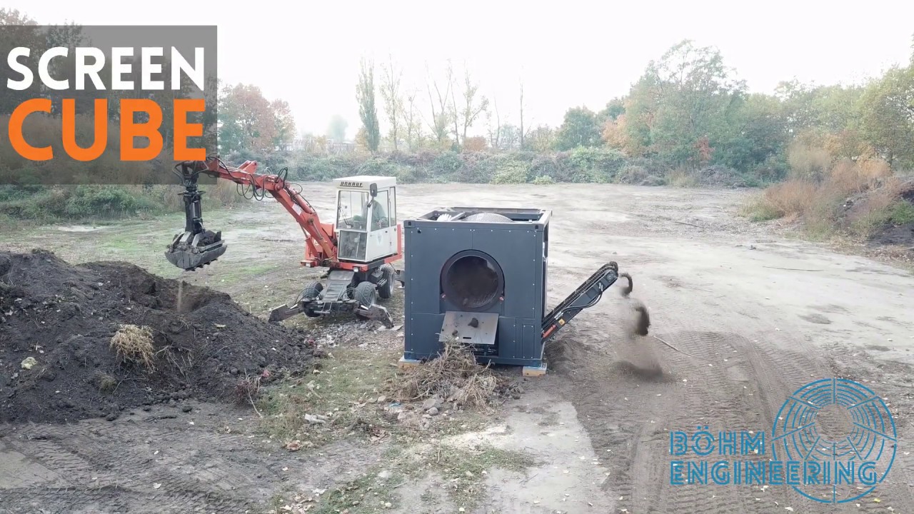 ScreenCube - Mobile Trommelsiebanlage - Sieben in drei Fraktionen - Böhm Engineering GmbH