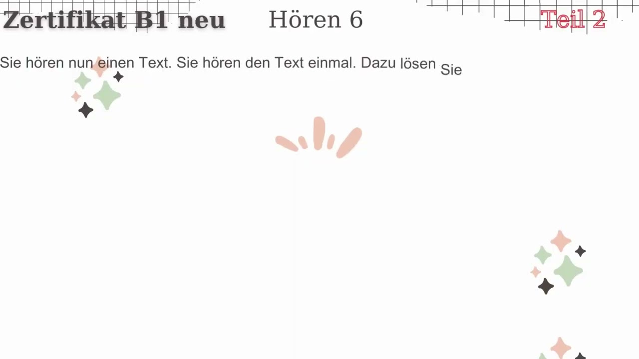 Deutsch B1 Hören  Modelltest 6 – Zertifikat B1 neu  mit Lösungen escuchar con soluciones