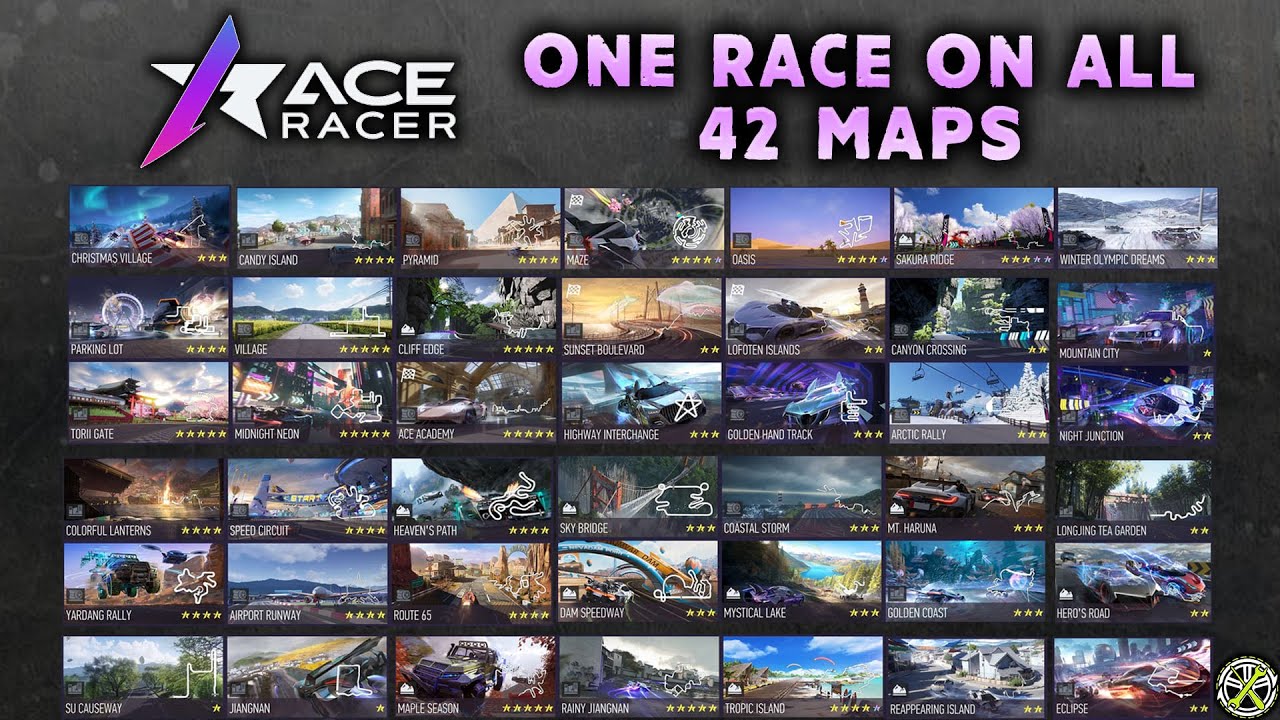 Ace Racer - One race on all 42 maps (2023)
